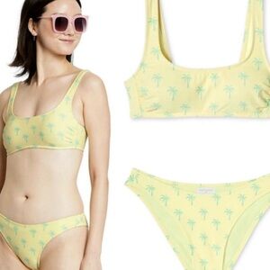 NEW Stoney Clover Lane x Target [ XS ] Palm Tree Bikini Top + Scoop Bottom